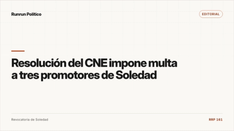 Portada editorial de Editorial para la nota “Resolución del CNE impone multa a tres promotores de Soledad”.