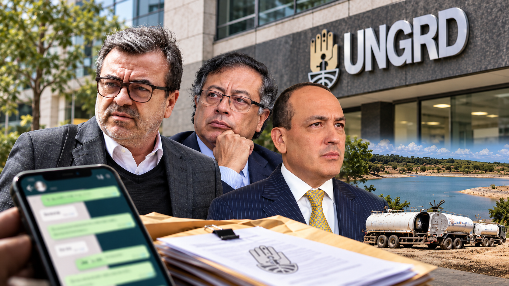 Chats entre Vladimir Fernández y Olmedo López contienen referencias al entonces presidente Gustavo Petro y conversaciones sobre nombramientos, reuniones y recursos destinados a la UNGRD.