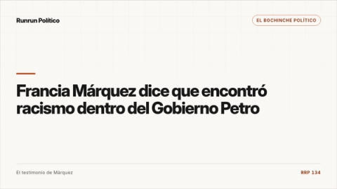Portada editorial de El bochinche político para la nota “Francia Márquez dice que encontró racismo dentro del Gobierno Petro”.