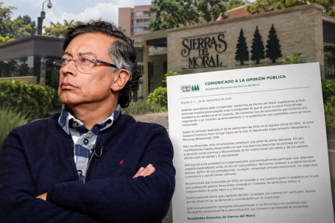 Residentes del conjunto Sierras del Moral, en Bogotá, pidieron una revisión jurídica ante la posibilidad de que el expresidente Gustavo Petro llegue a vivir al sector.