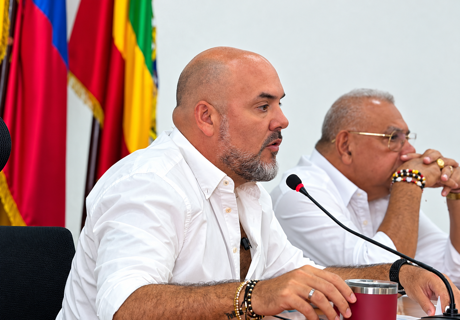 El presidente del Concejo de Barranquilla, Mauricio Villafañez Jabba, durante una jornada de sesiones en la que fueron aprobadas varias iniciativas relacionadas con servicios públicos, impuestos y financiación de proyectos de inversión.