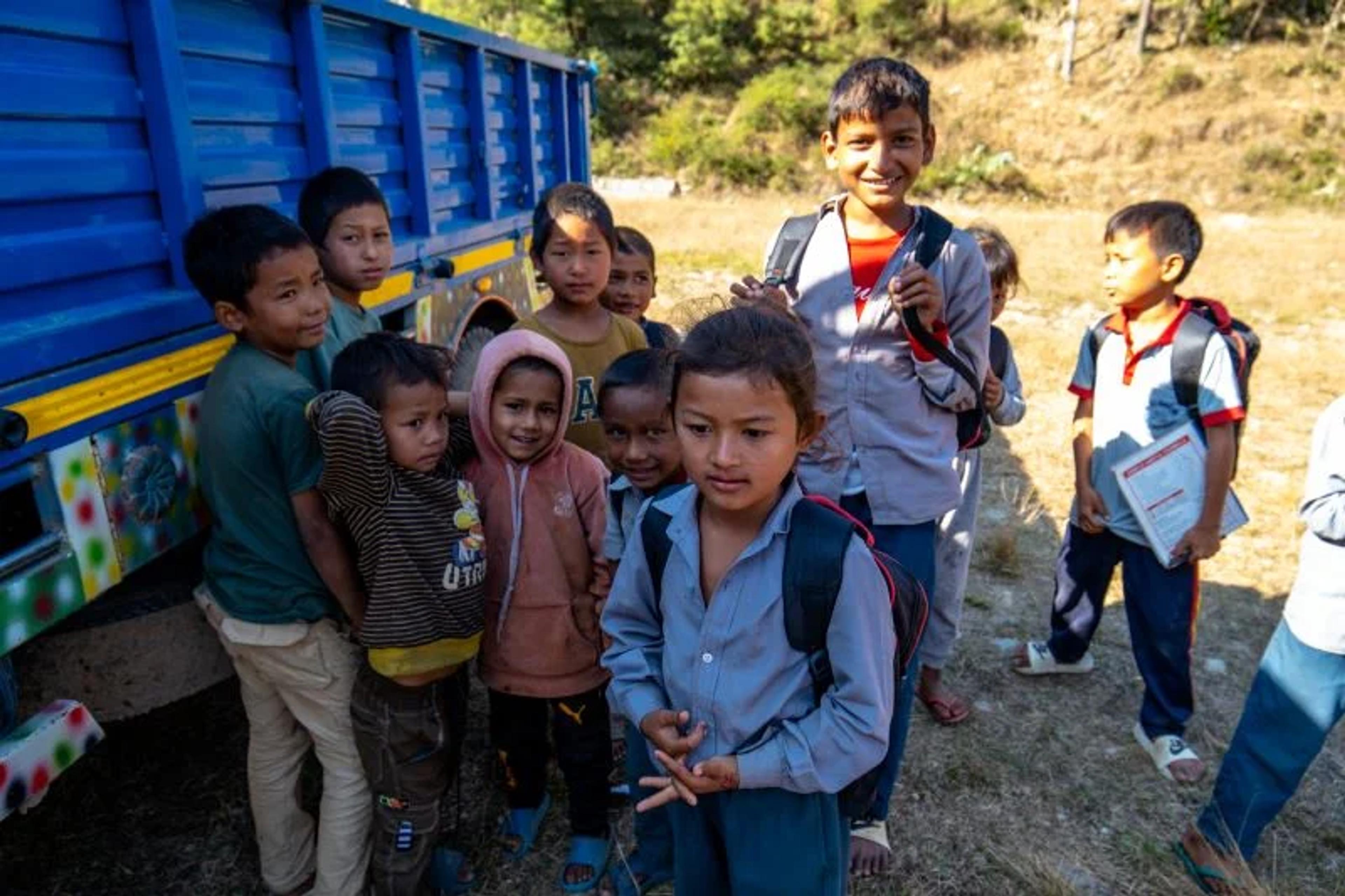 Blanket distribution for families impacted by earthquake, 2023 Nepal