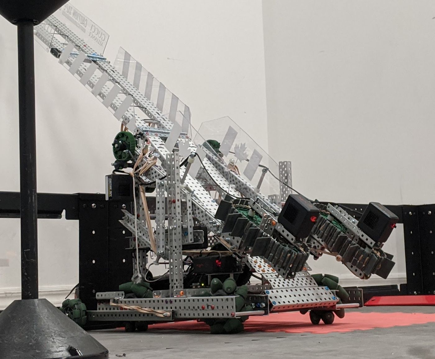 Team 839Z robot with an extended intake mechanism
