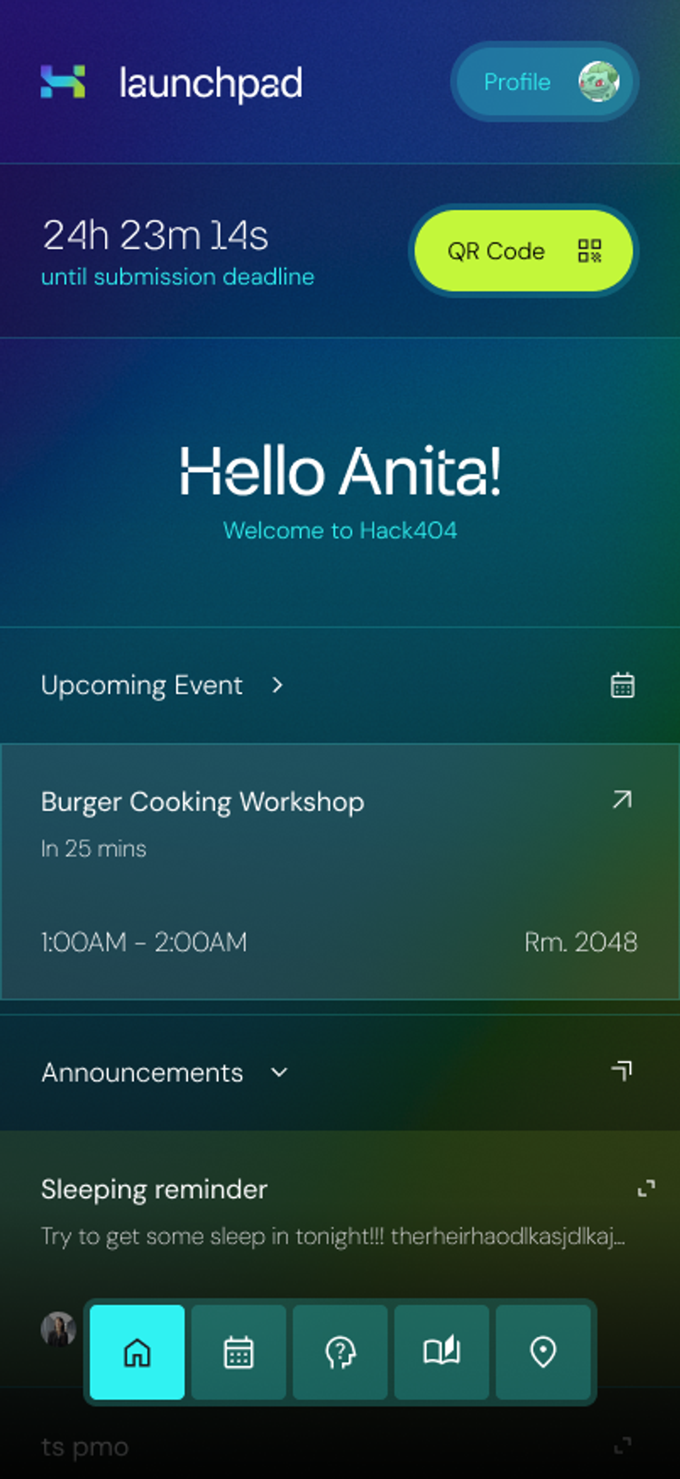 Hack404 Launchpad mobile portal