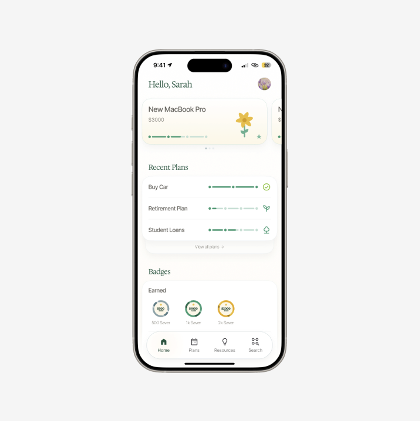 Garden project interface