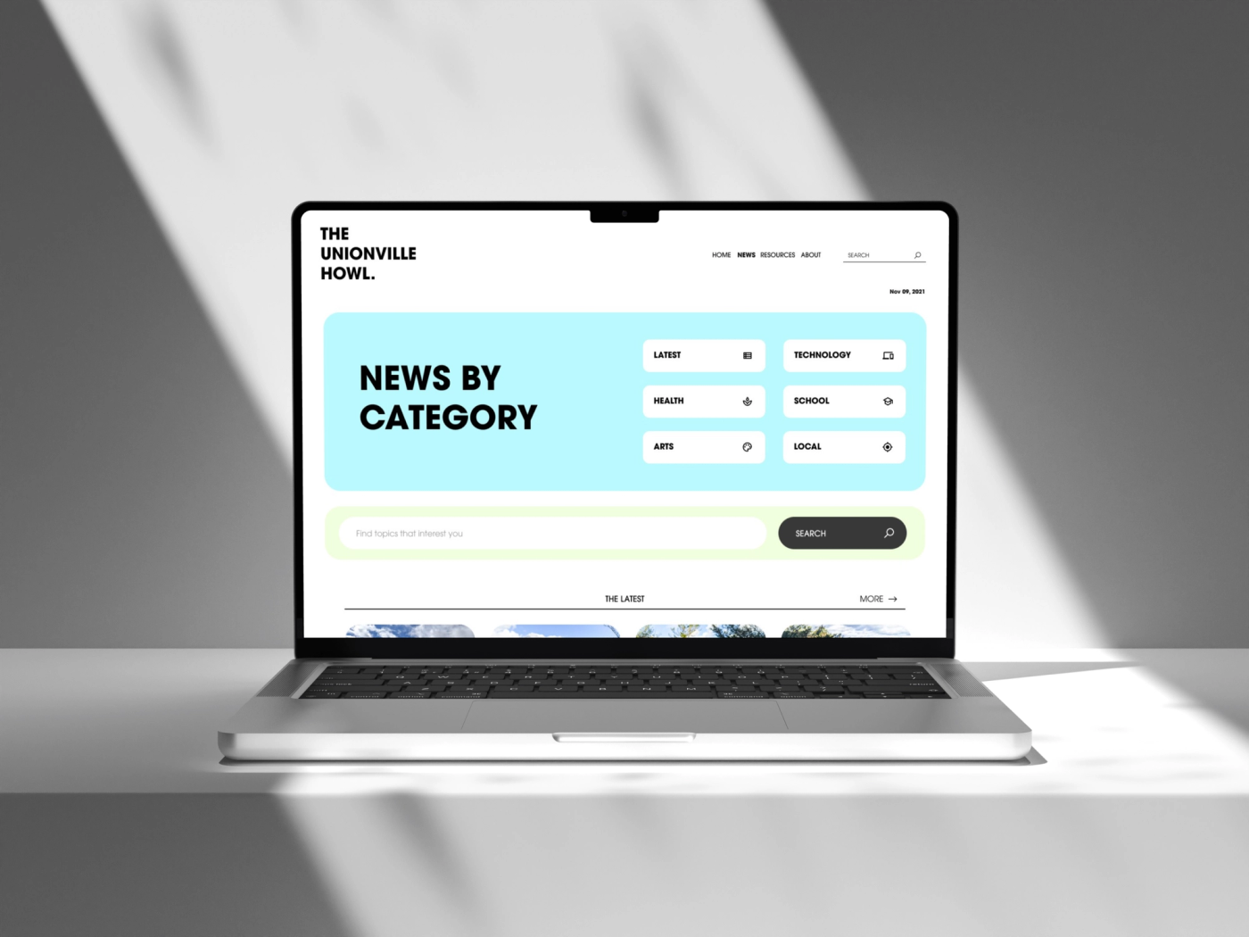 The Unionville Howl Website Design — Scene 8