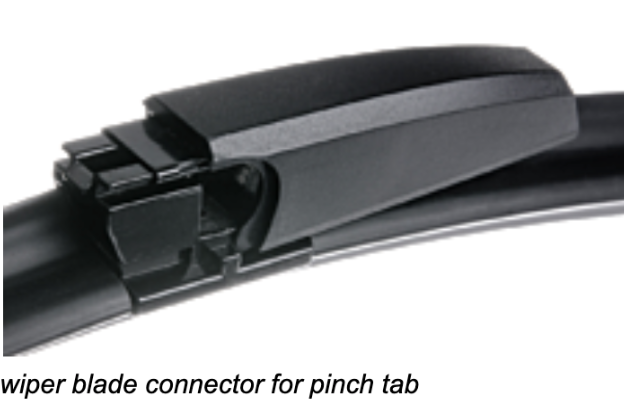 Wiper connection: Pinch tab