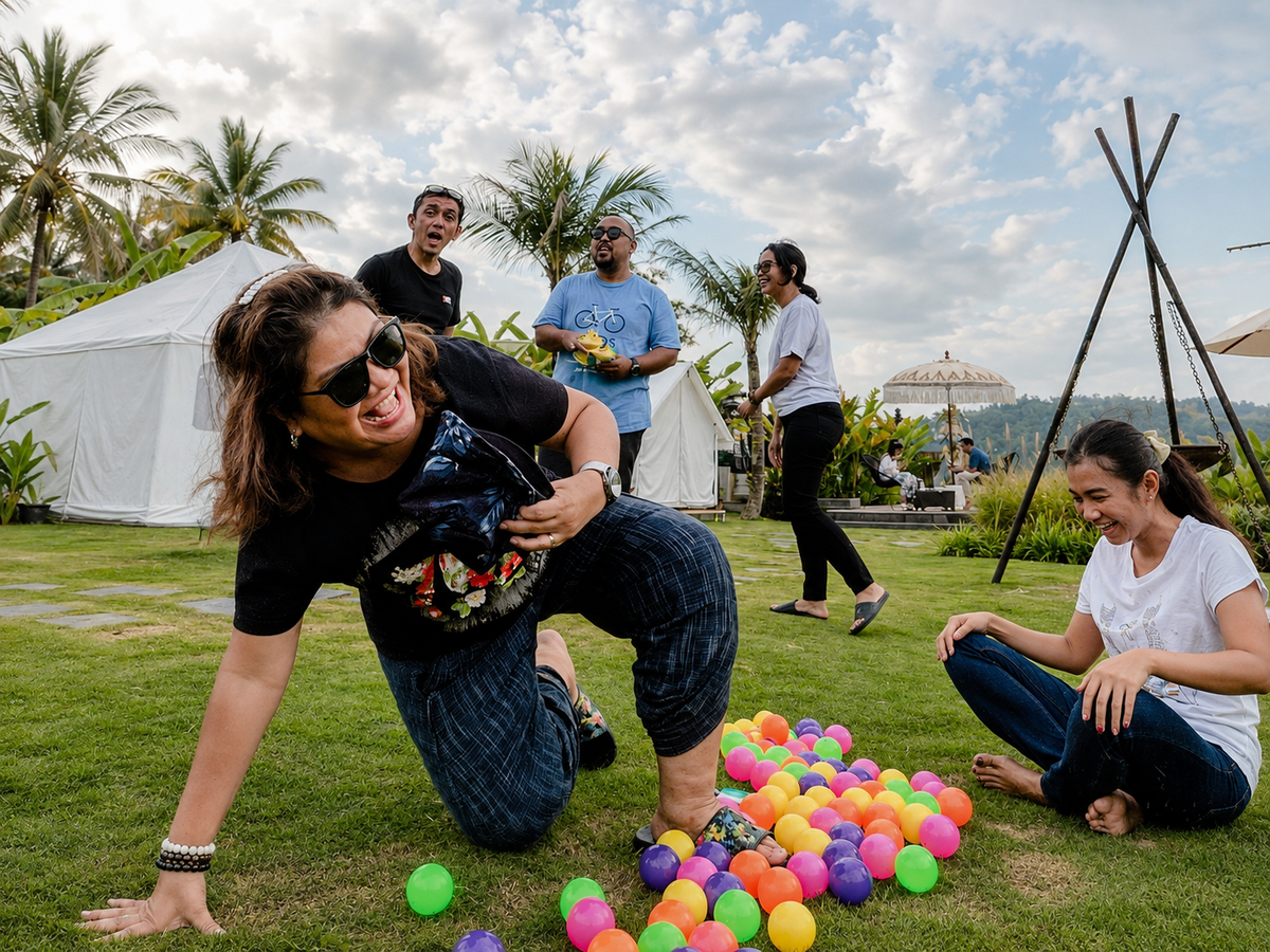 Aktivitas team building untuk company outing di Bali