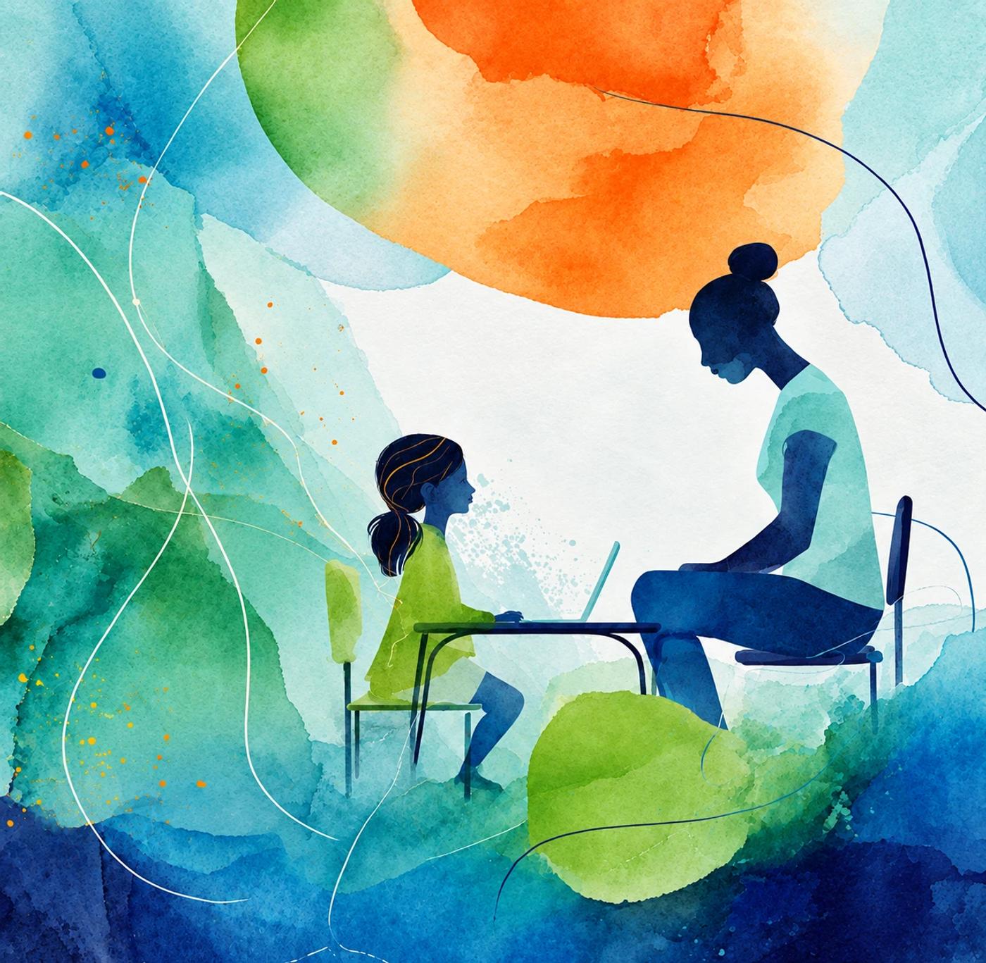 Watercolor illustration from the Be Peace – Be Hope story