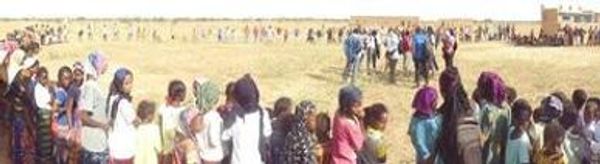 Children and our team in the goodbye ceremony circle
