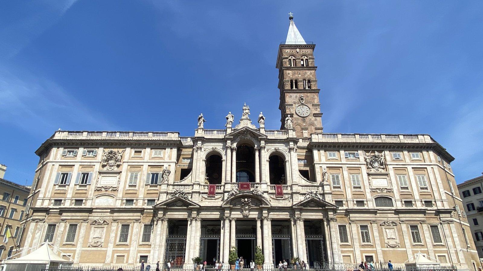 Fachada da Basílica de Santa Maria Maior, em Roma