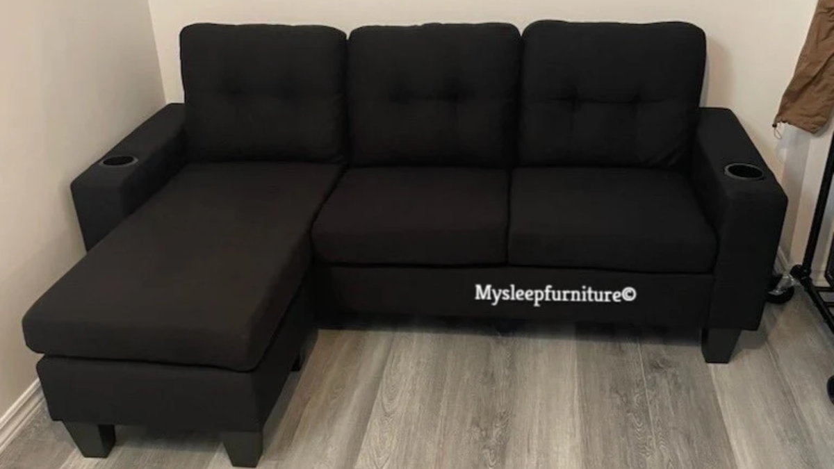 1867 black fabric sectional sofa- brand new in box | Sofas and armchairs | Vaughan | 3
