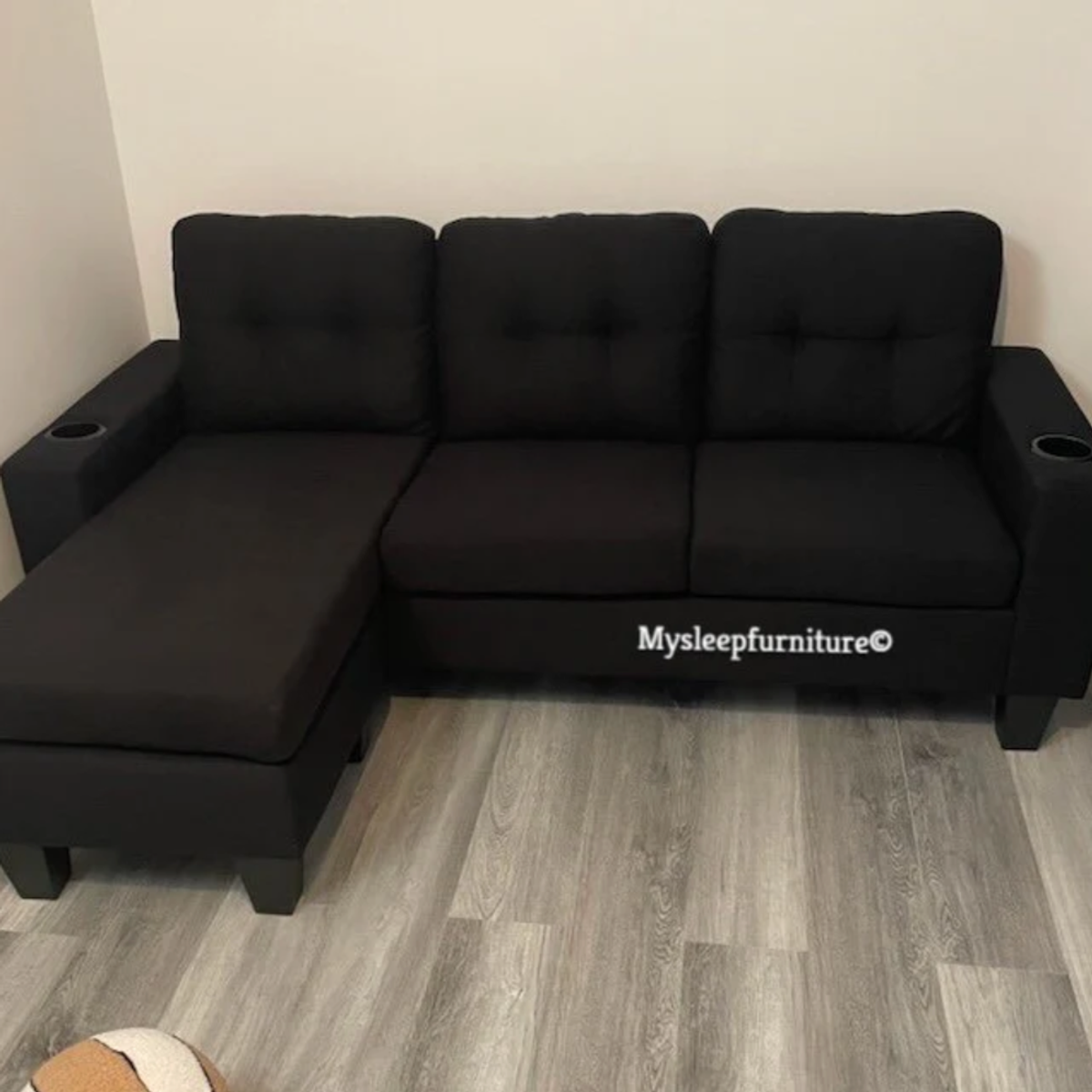 1867 black fabric sectional sofa- brand new in box | Sofas and armchairs | Vaughan | 1