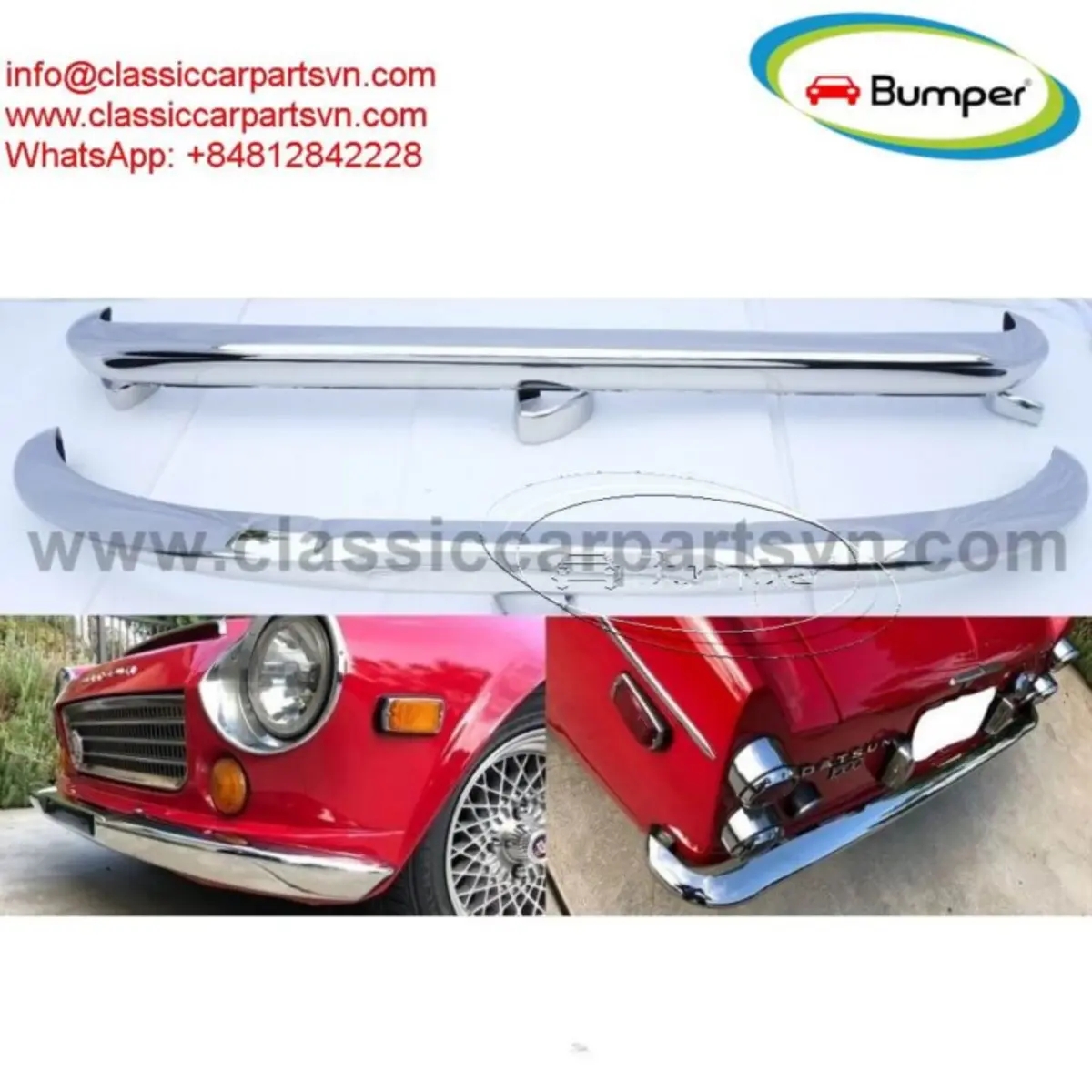 Datsun Roadster Fairlady bumpers (1962-1970) no over riders | Car Services | Cambridge | Ad gallery (SEO) | 1