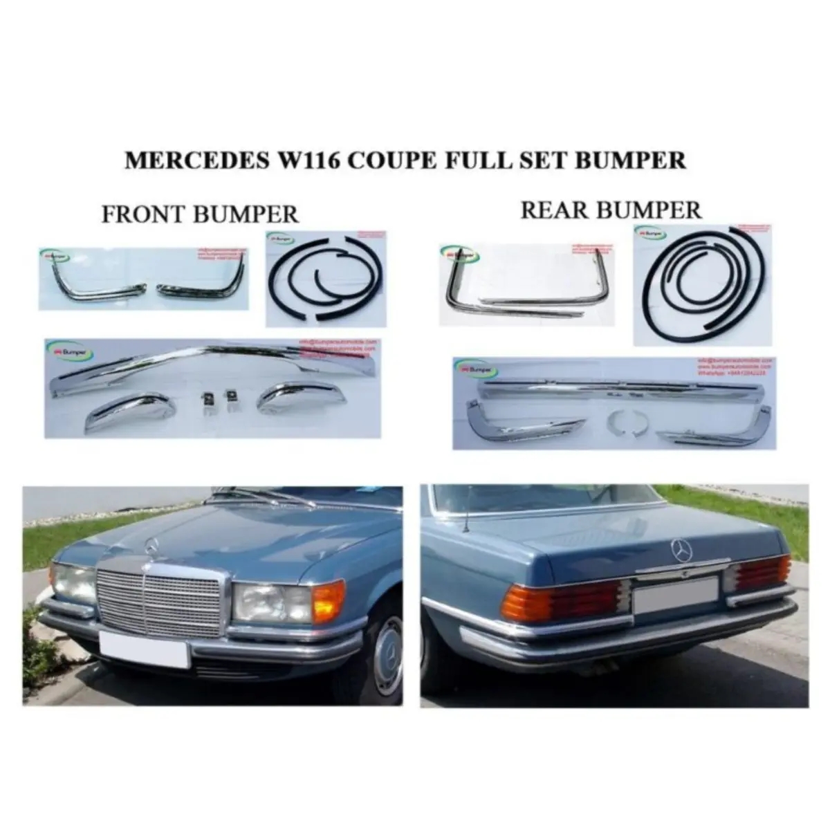 Mercedes W116 EURO style Bumpers (1972-1981) | Advertising and Printing | Hamilton | Ad gallery (SEO) | 1