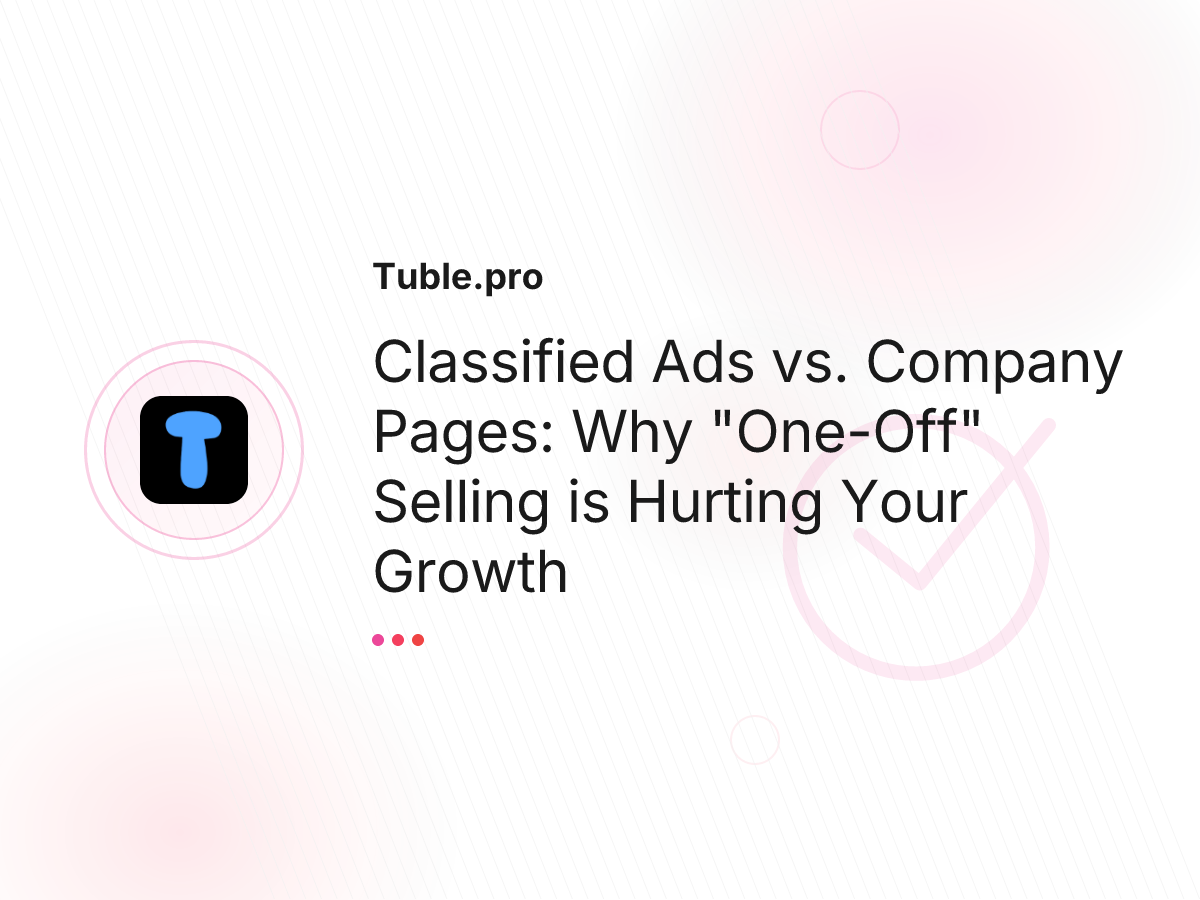 Classified Ads vs. Company Pages: Why "One-Off" Selling is Hurting Your Growth