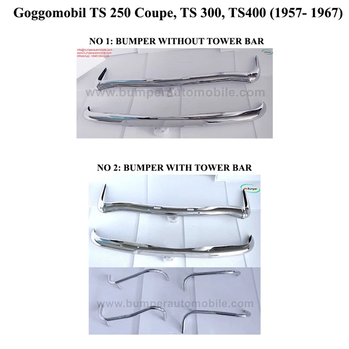 Goggomobil TS250 Coupe, TS300, TS400 (1957- 1967) Bumpers | Gonow | Brampton | Ad gallery (SEO) | 1