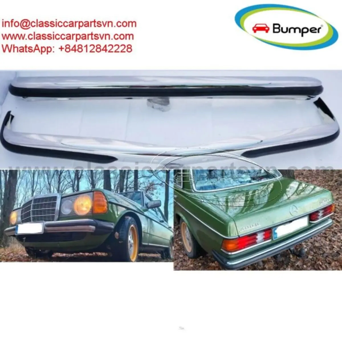 Mercedes W123 sedan bumpers (1976–1986) | Advertising and Marketing | Granby | Ad gallery (SEO) | 1