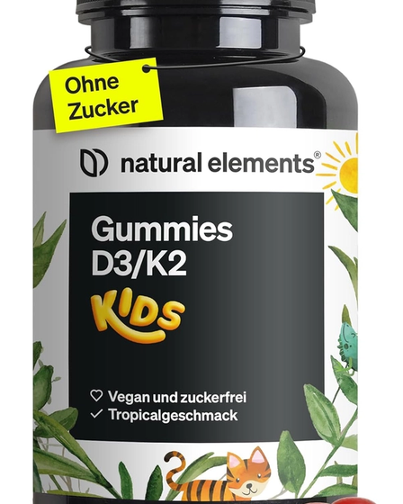 🧒 Natural Elements Vitamin D3 + K2 Gummies Kids – 120 Fruity Gummies | Shop now at Beyston.com | Other kids' products | Airdrie | 1
