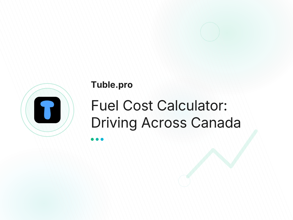 Fuel Cost Calculator: Driving Across Canada