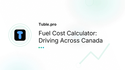 Fuel Cost Calculator Canada — Gas Prices | Tuble.pro