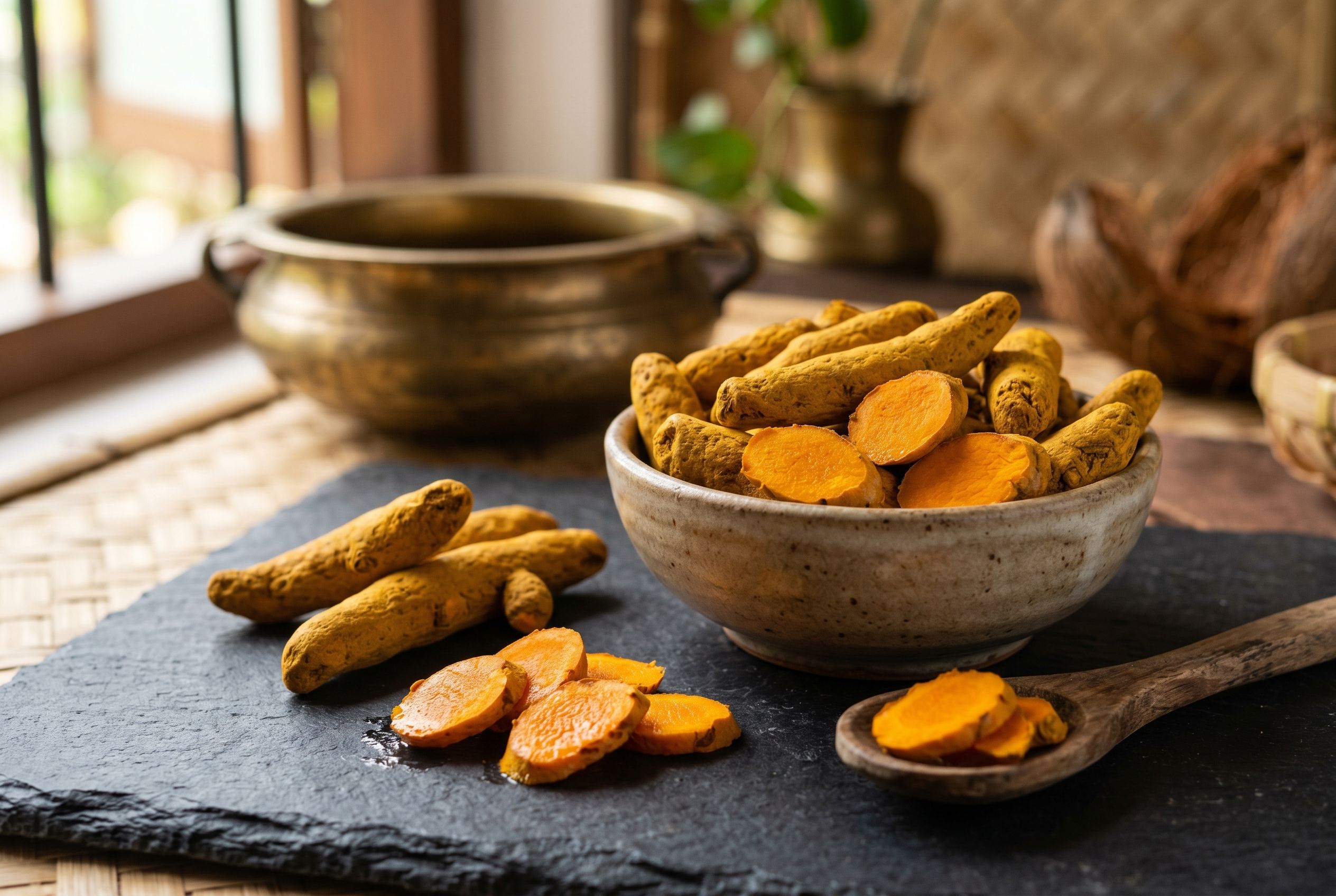 Premium turmeric fingers representing Alleppey origin and export-grade quality
