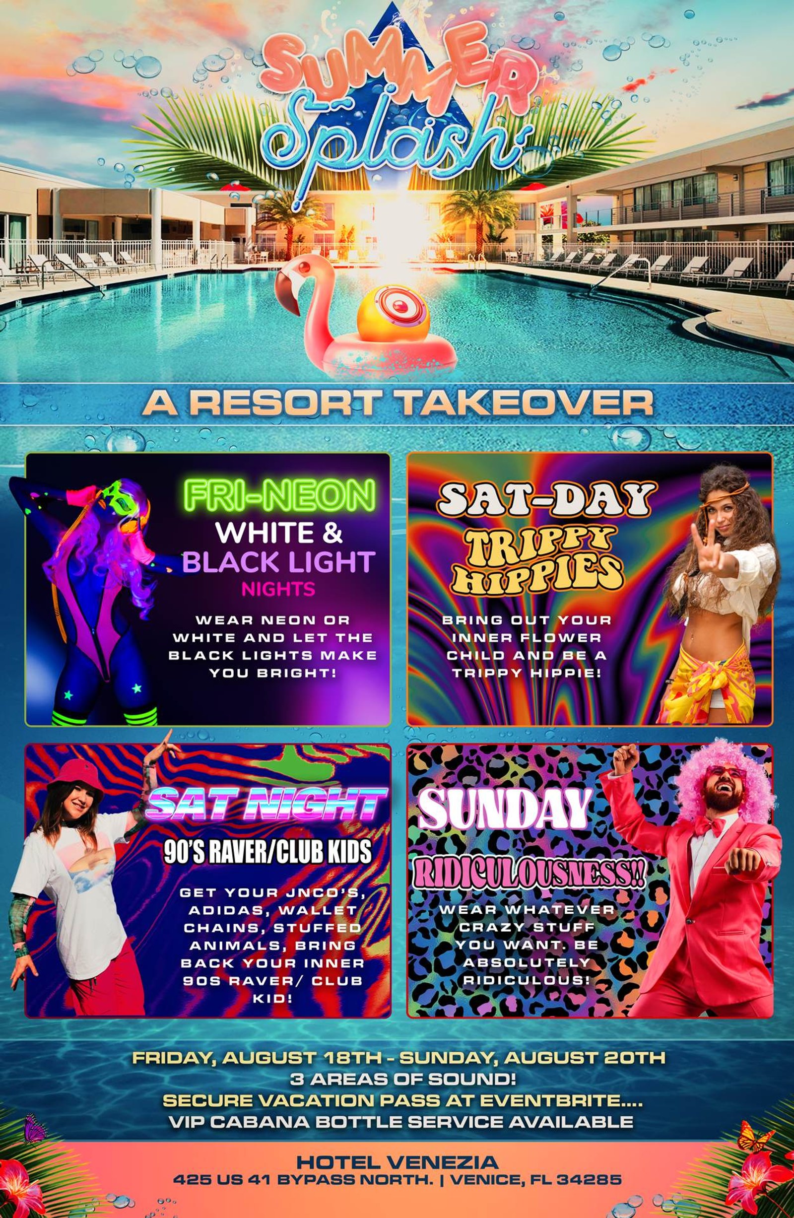 Summer Splash II themes artwork flyer.
