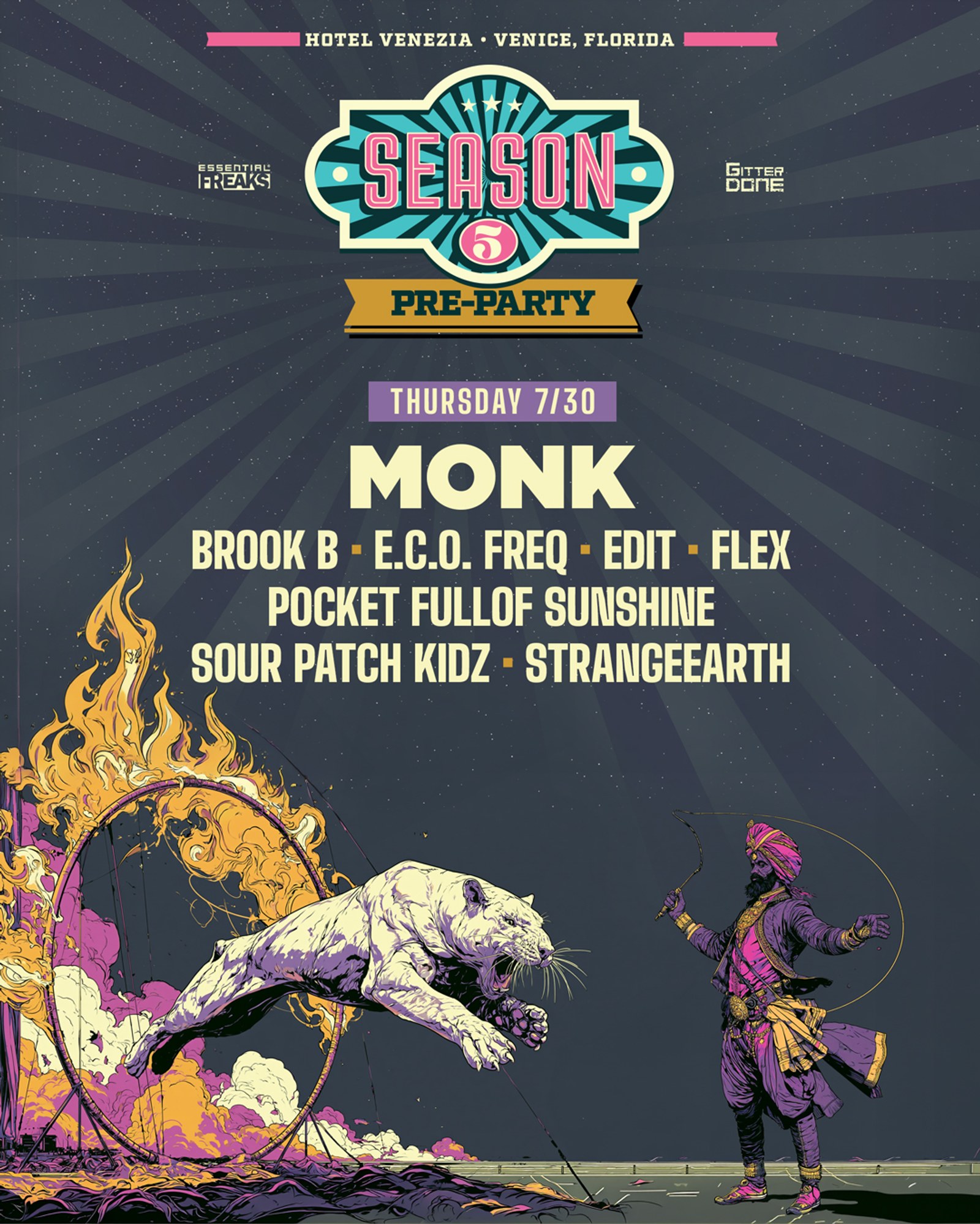 Pre-Party Season 5 stage artwork