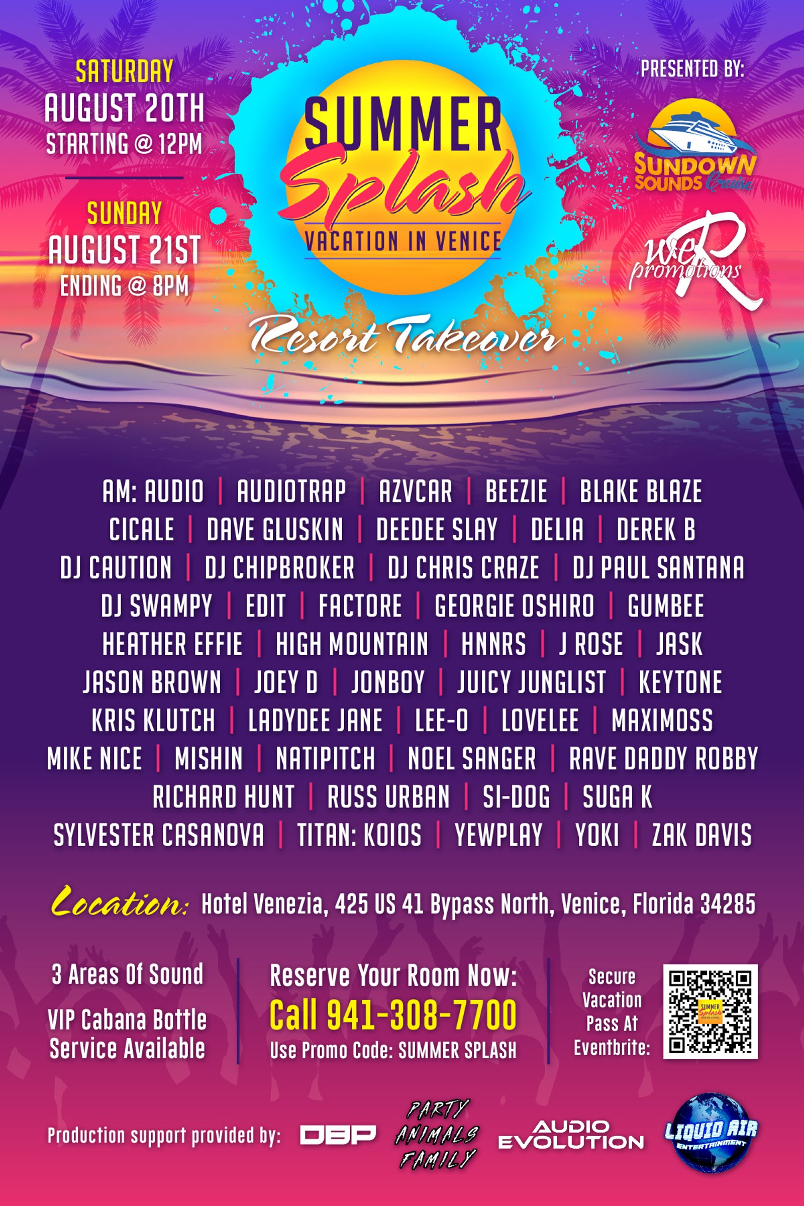 Essential Freaks Summer Splash 2022 final event flyer