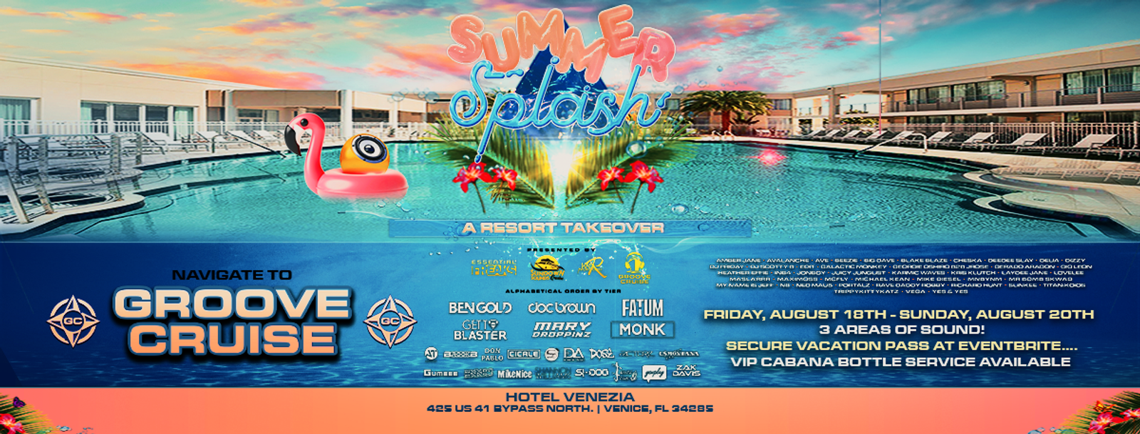 Approved 1200×457 Summer Splash II public flyer artwork.