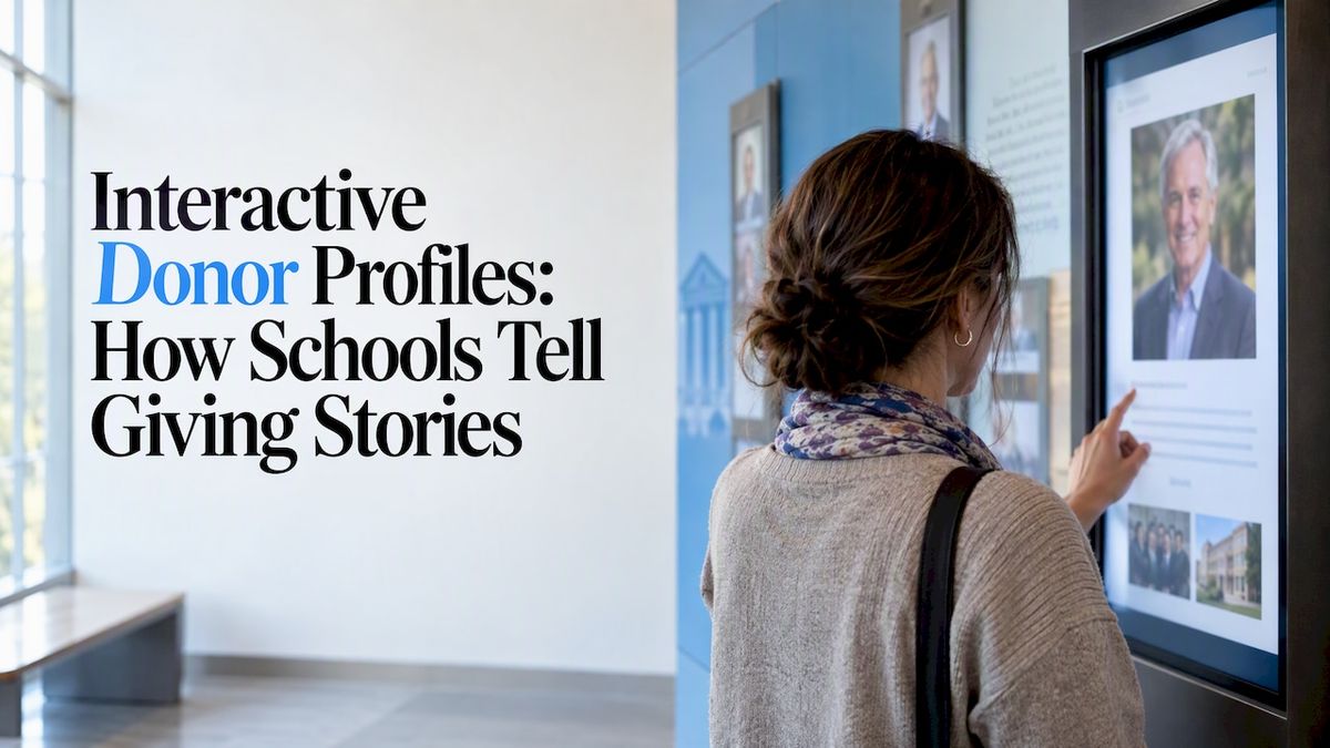 Interactive Donor Profiles: How Schools Tell Giving Stories