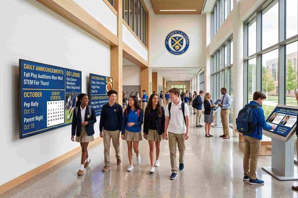 School Digital Signage Benefits for Private Schools and Universities