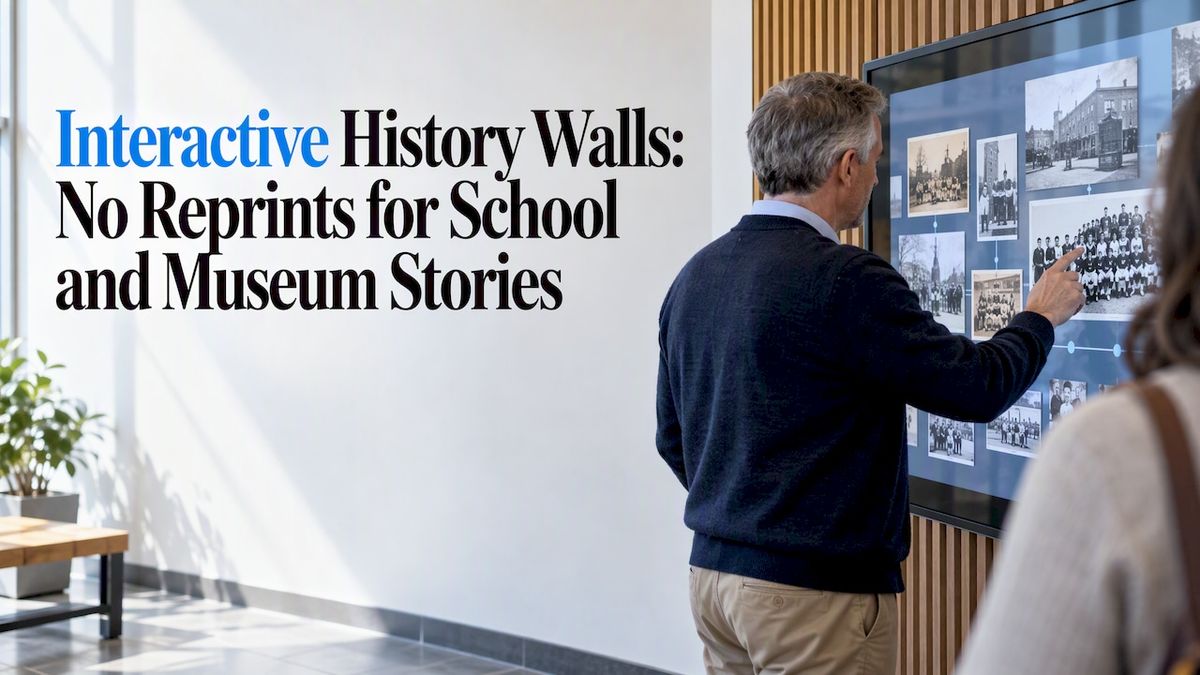 Interactive History Walls: No Reprints for School and Museum Stories