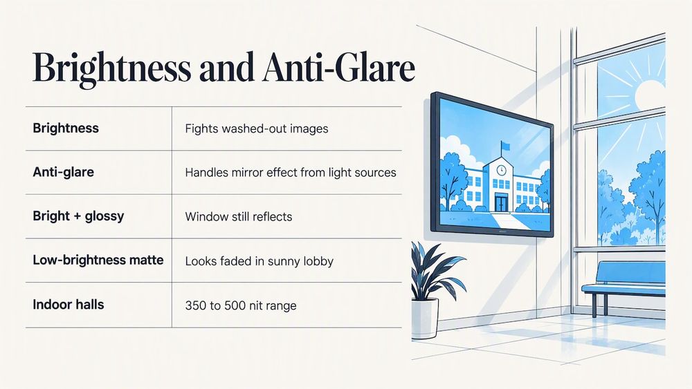 How brightness and anti-glare work together