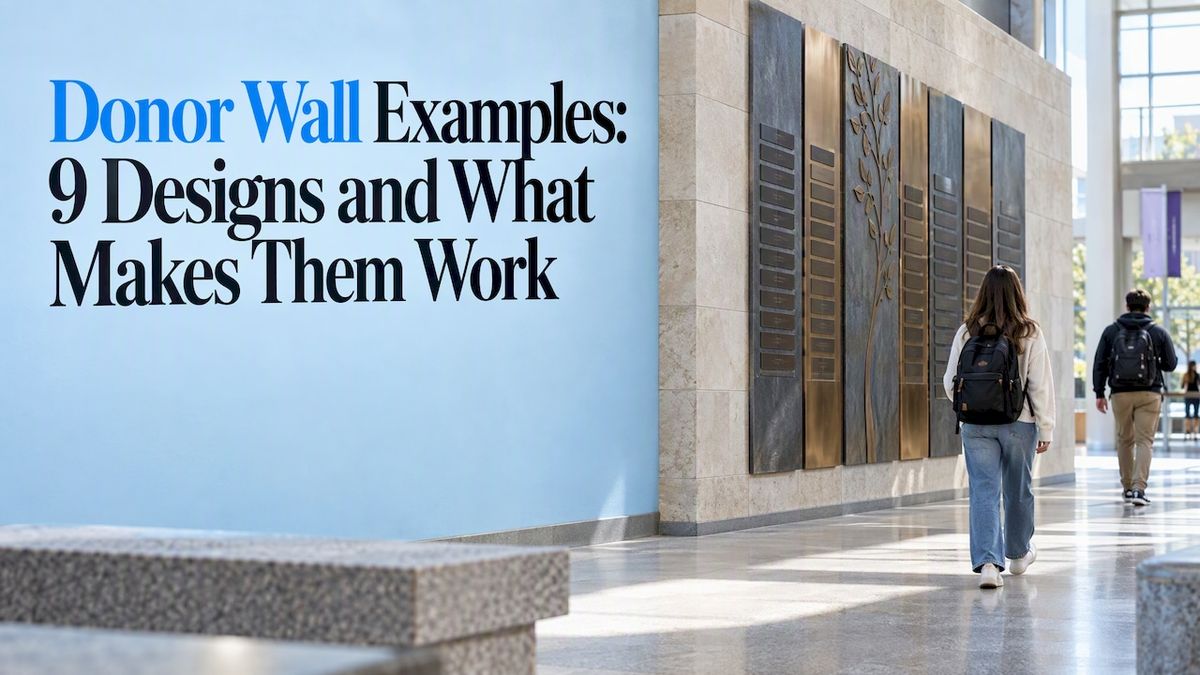 Donor Wall Examples: 9 Designs and What Makes Them Work