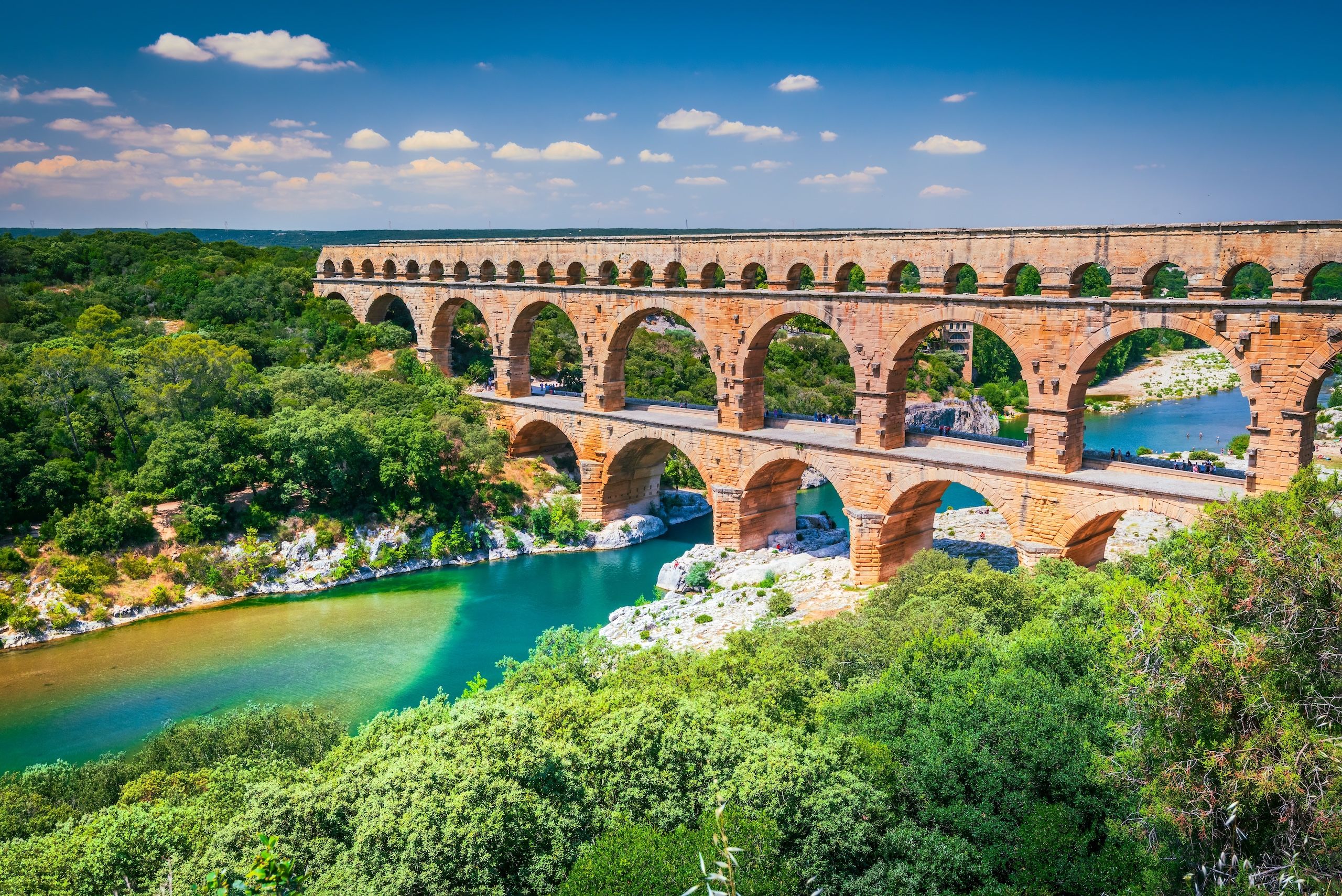 Pont du Gard – Frankrike i vakkert lyst og nydelig vær