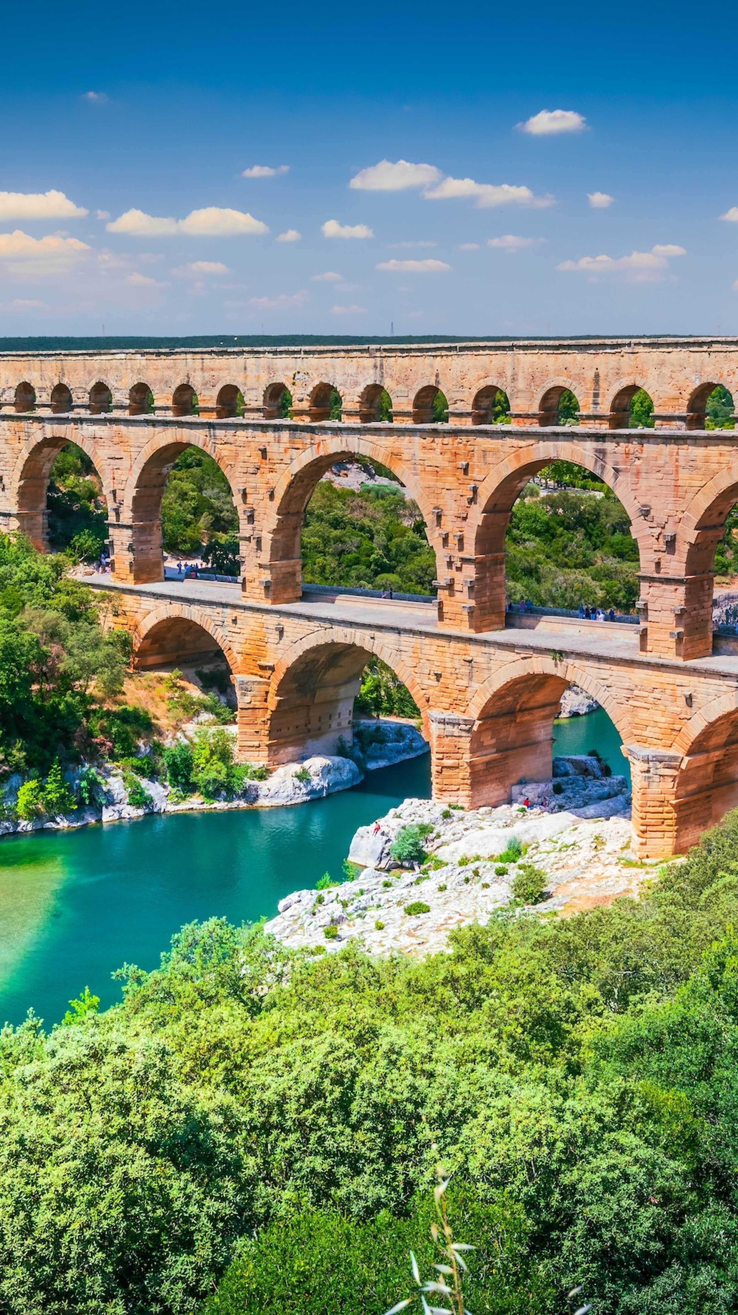Pont du Gard – Frankrike i vakkert lyst og nydelig vær
