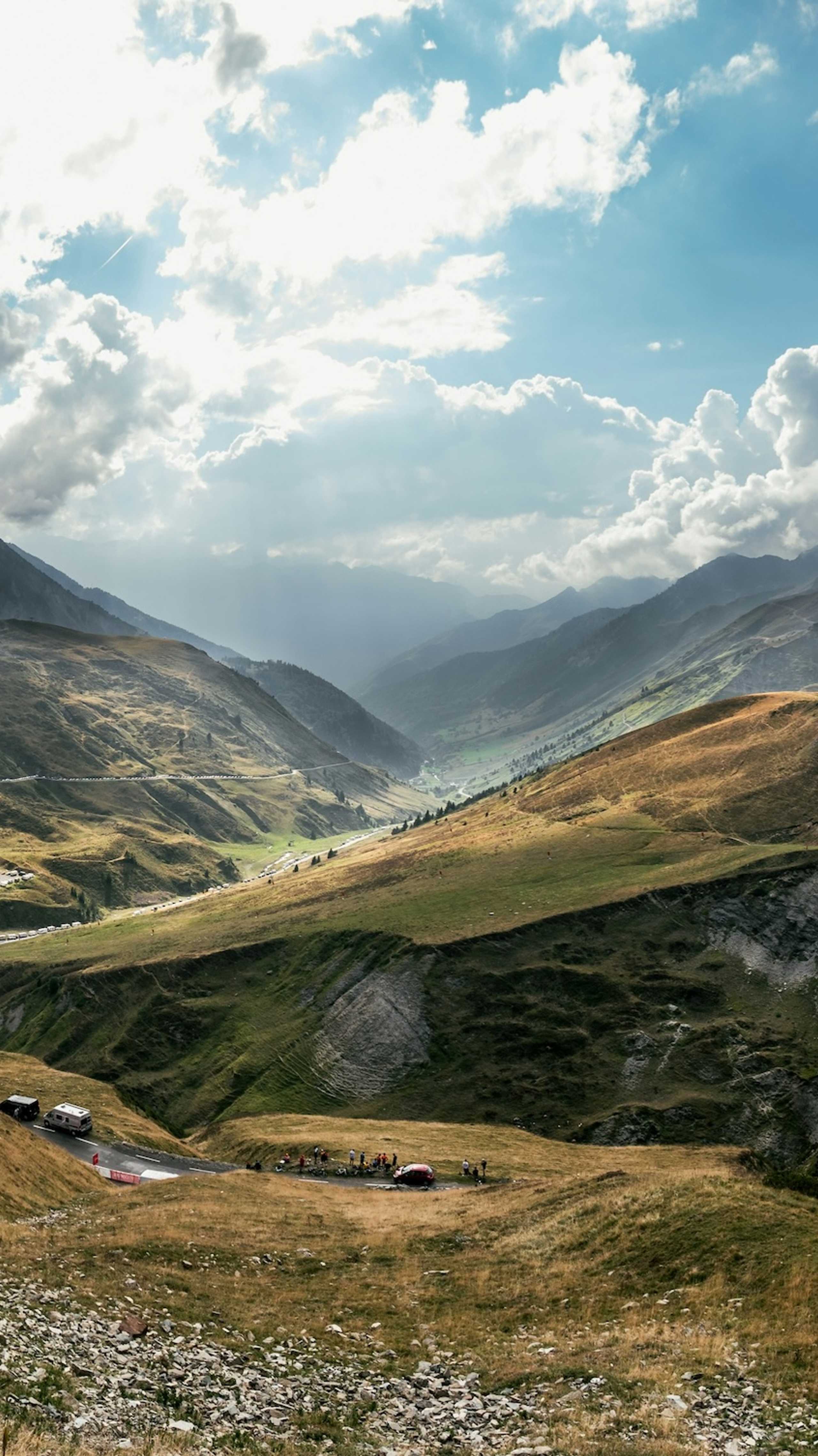 Et dramatisk bilde av spektakulære Pyreneene