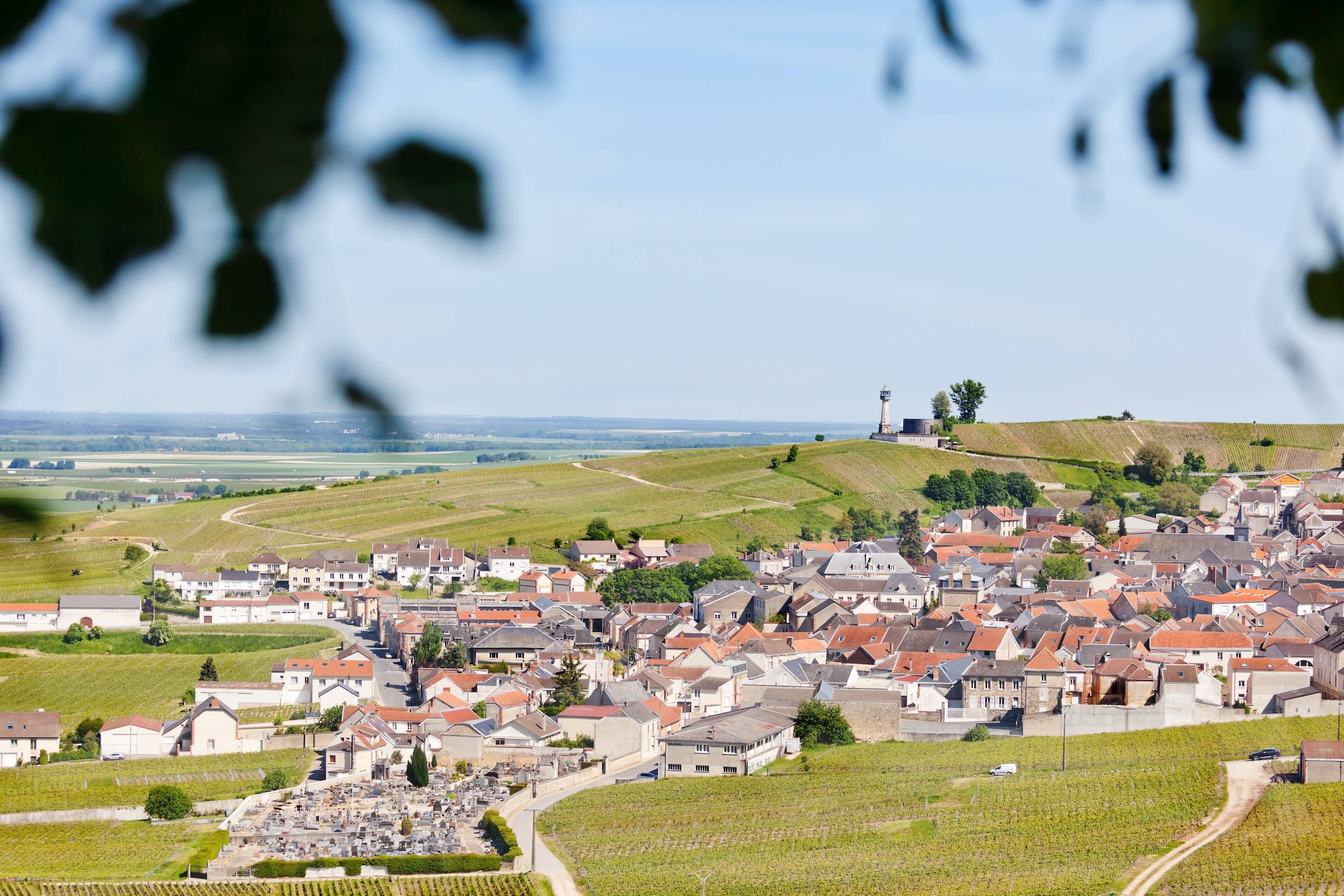 En liten vinlandsby i nærheten av Reims