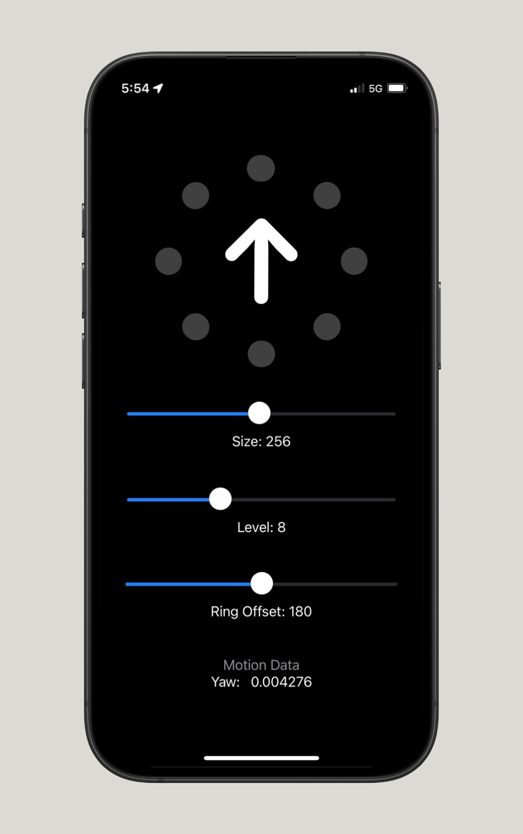A prototype app I built in swift to test the ultra-wideband directional tracking when a student is near their next classroom. 