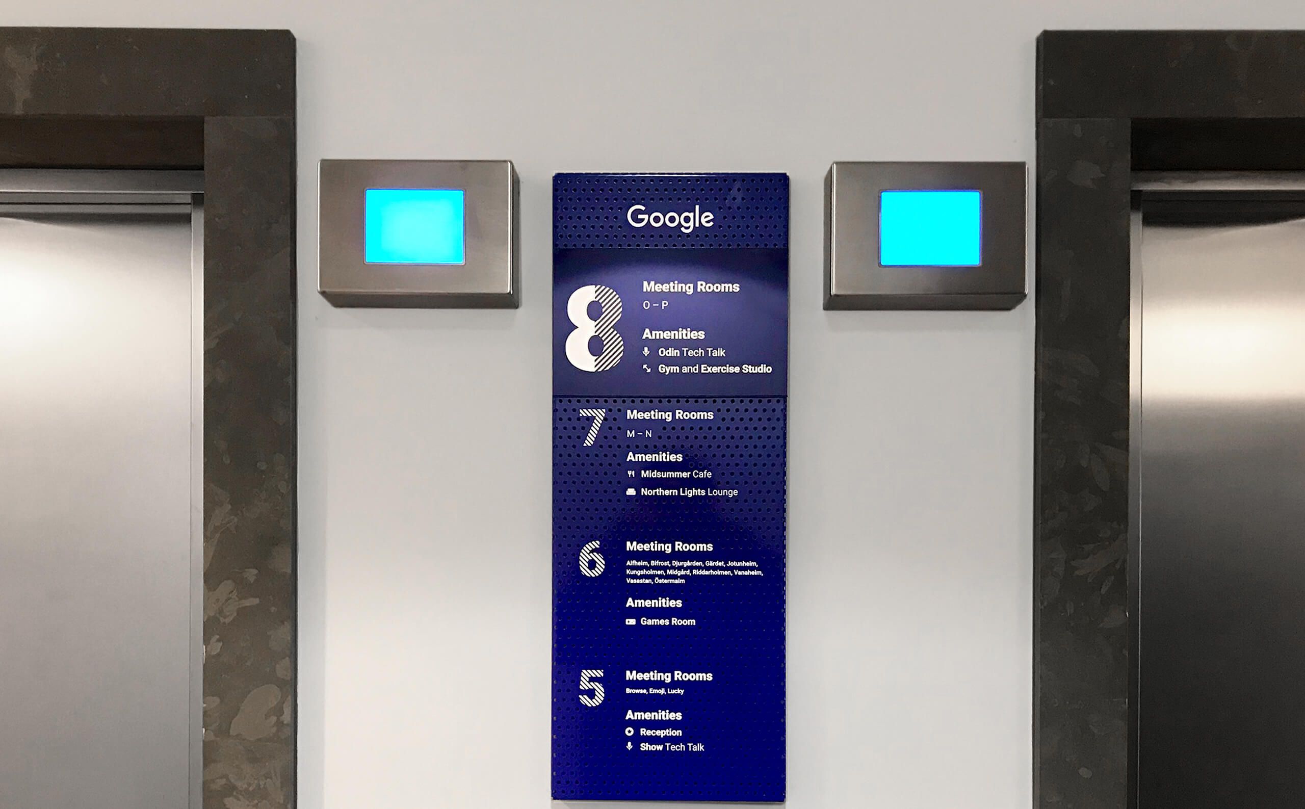 Google - elevator sign