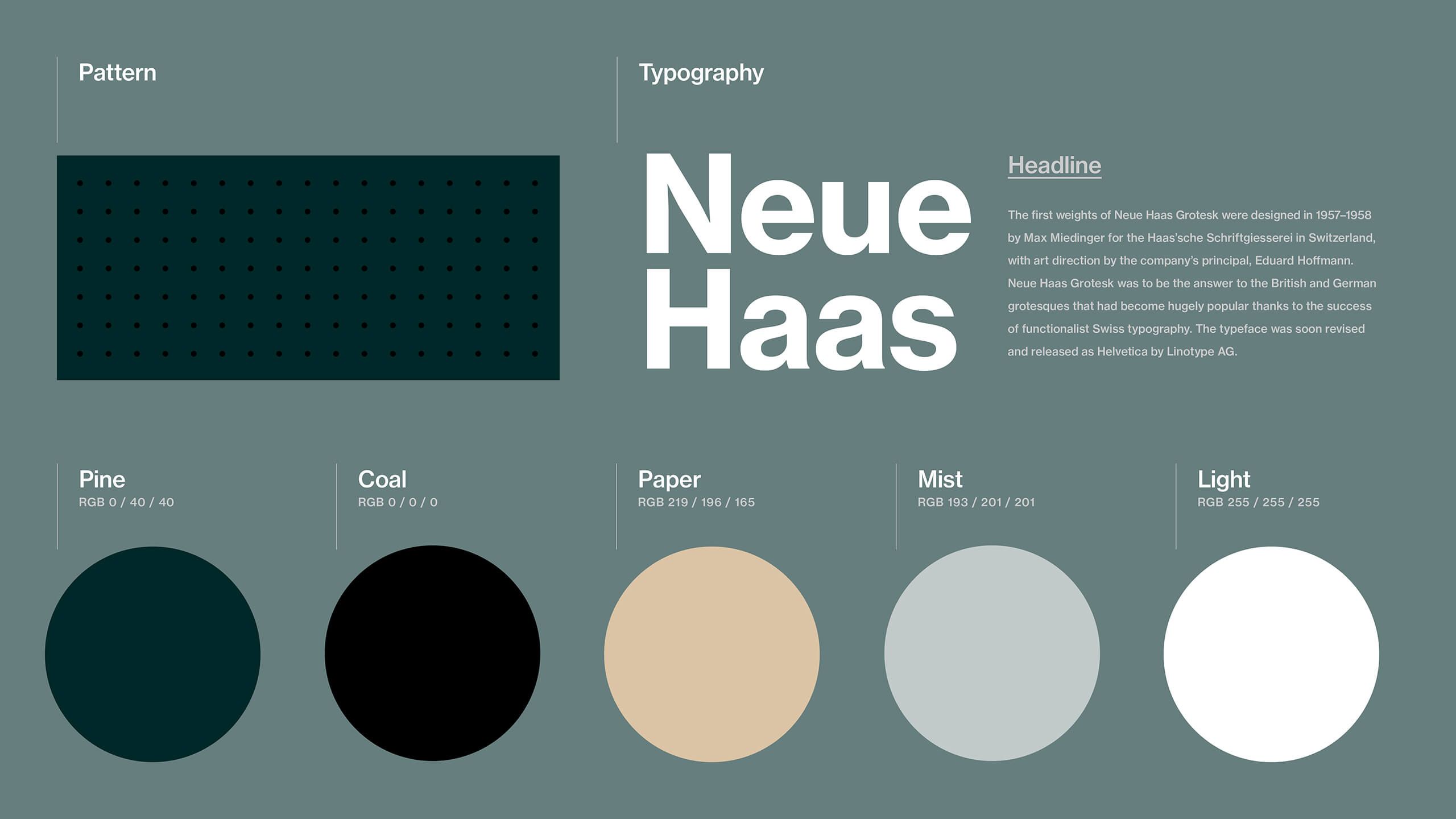 colours and typography