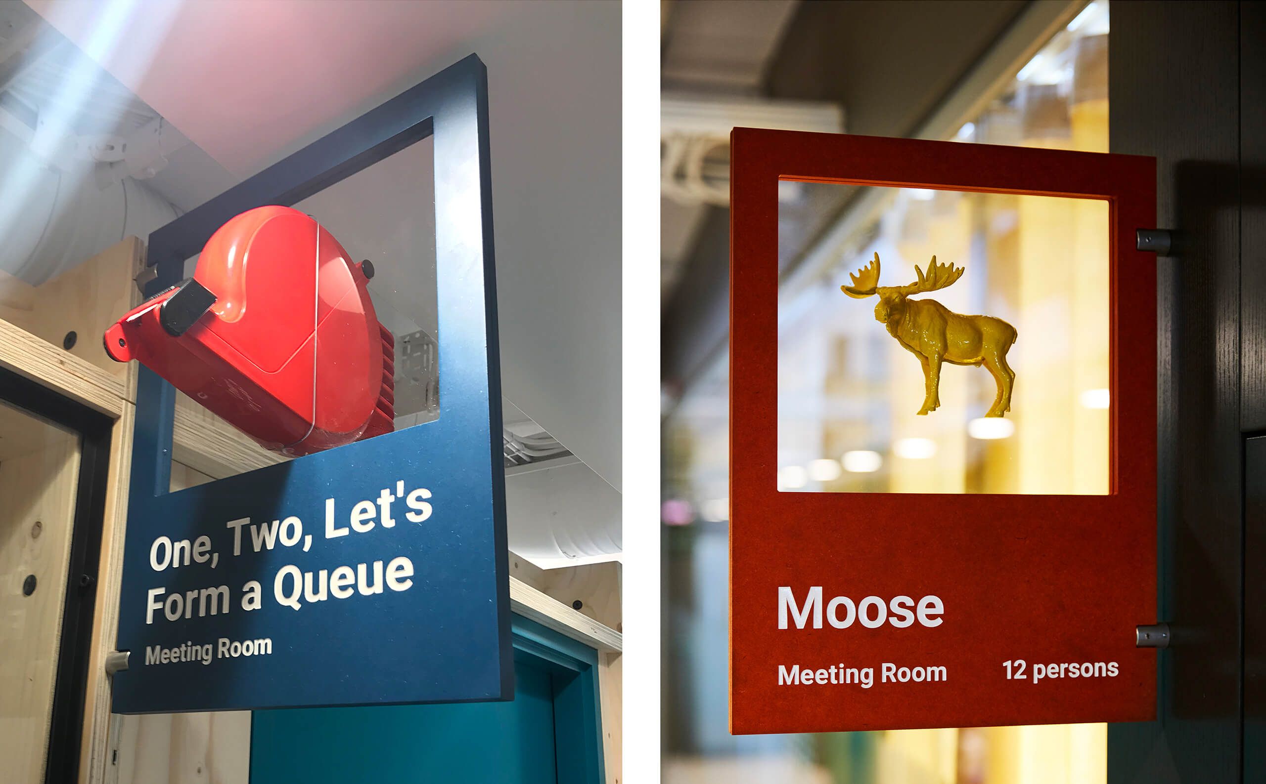 Google - meeting room signs