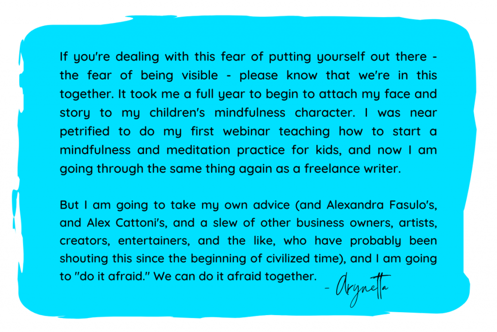 Arynetta Northcutt shares a personal anecdote