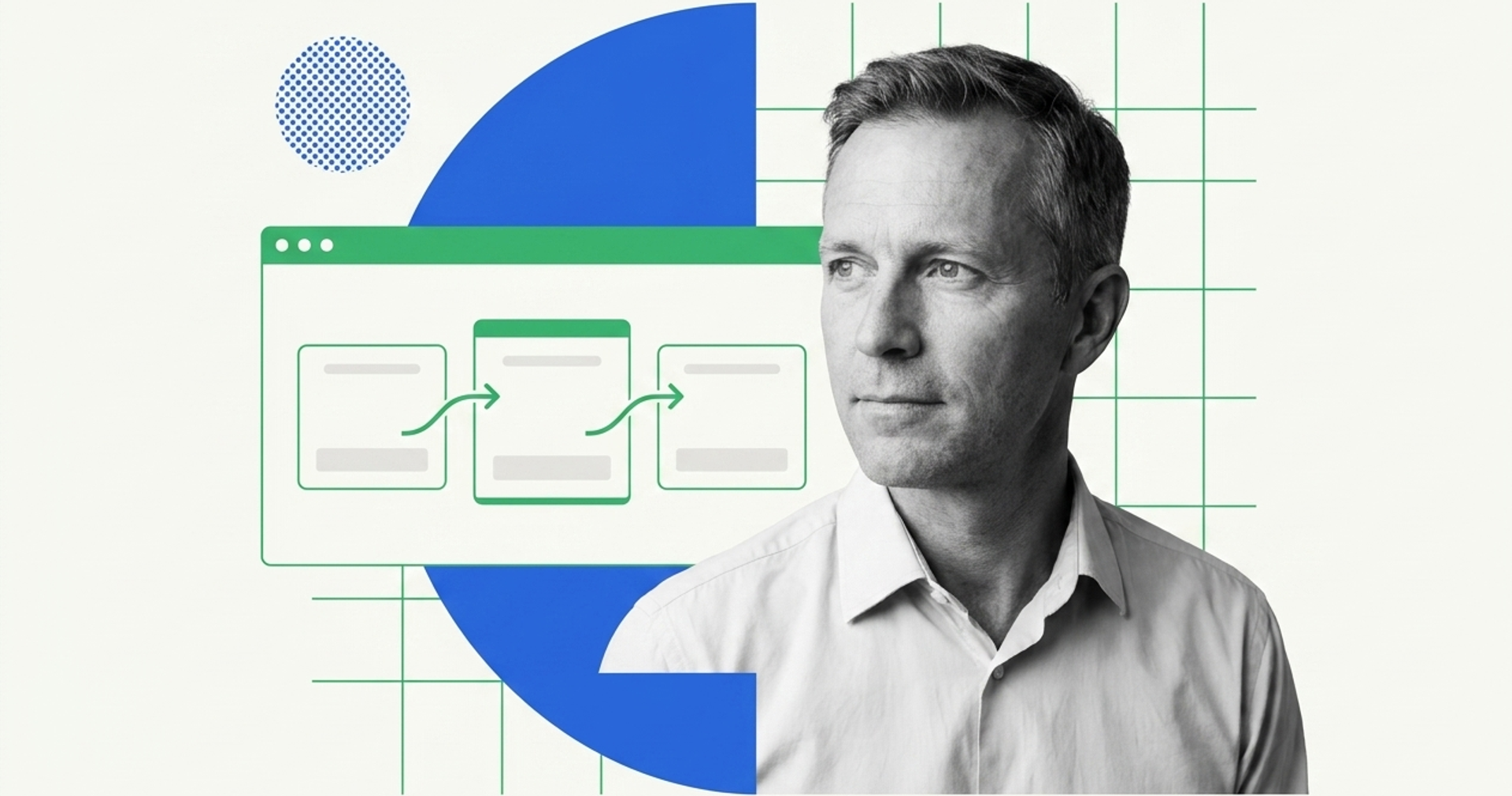 Webinar operator reviewing a three-tier plan comparison in a browser window with a blue pie chart segment
