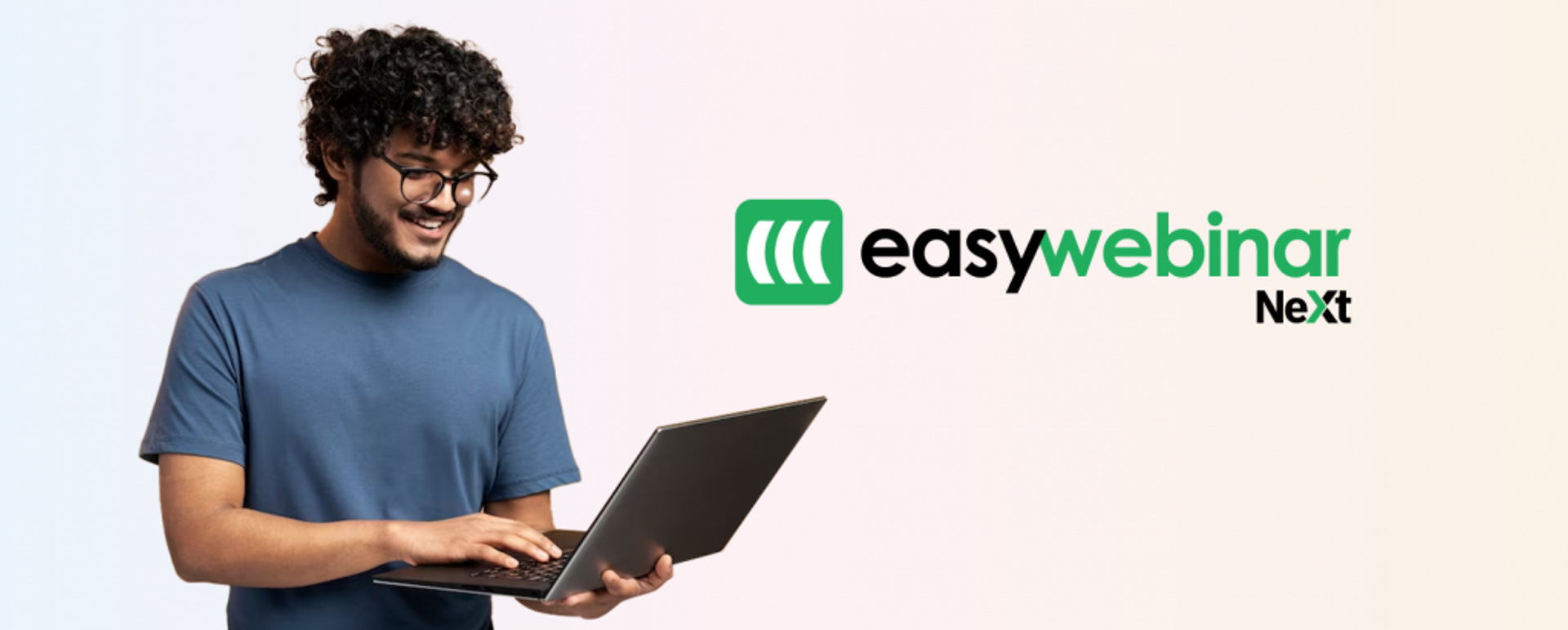 A guy looking in his laptop