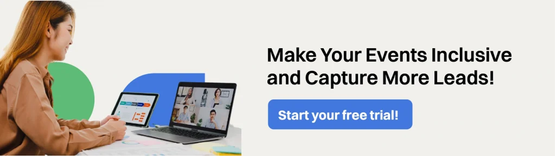 Accessible webinars with features like captions, screen reader compatibility, and multi language support, designed to engage all attendees and drive lead conversion.