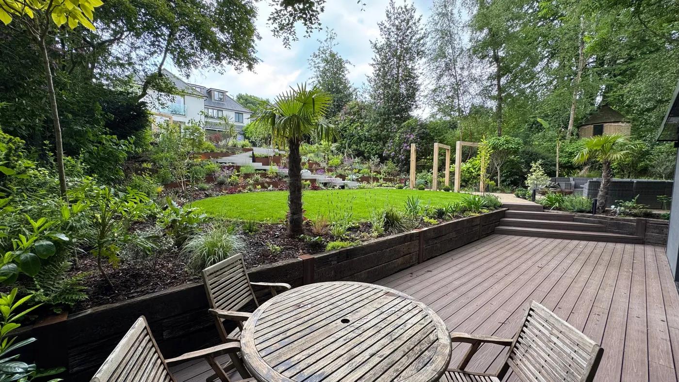 Contemporary English Tiered Garden