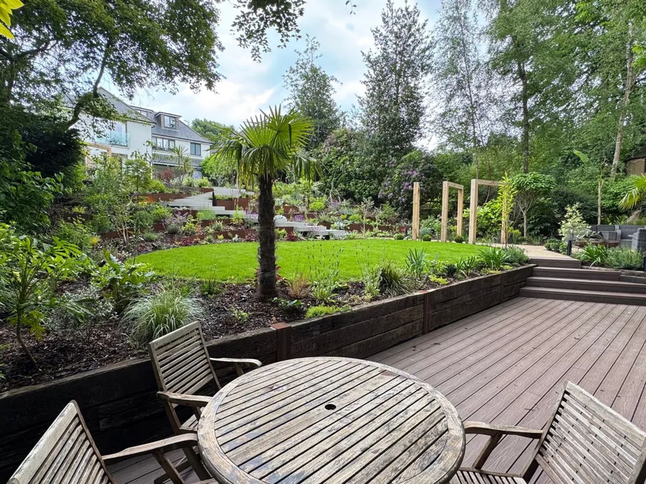 Contemporary English Tiered Garden