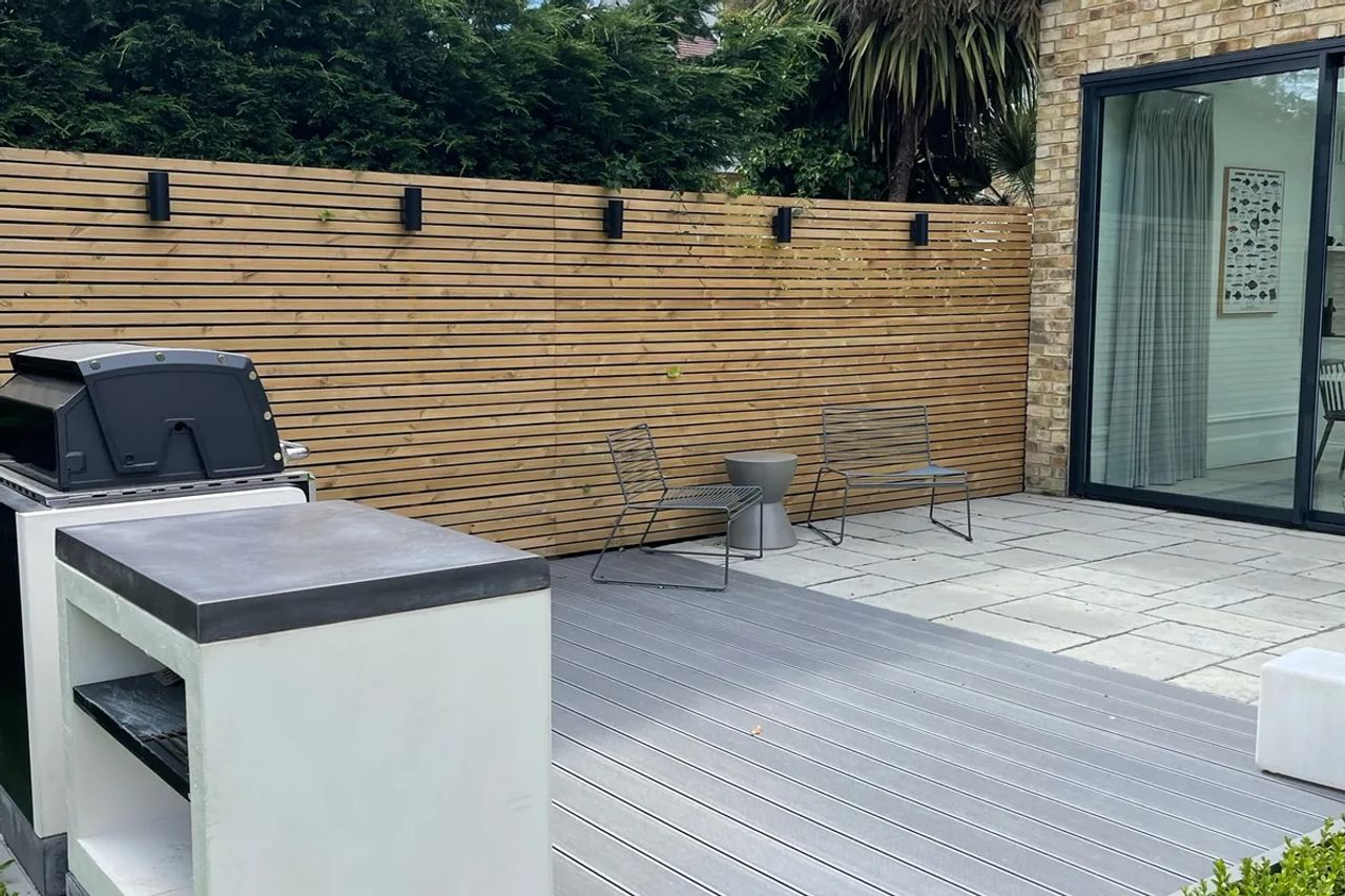 Composite decking, recycled material